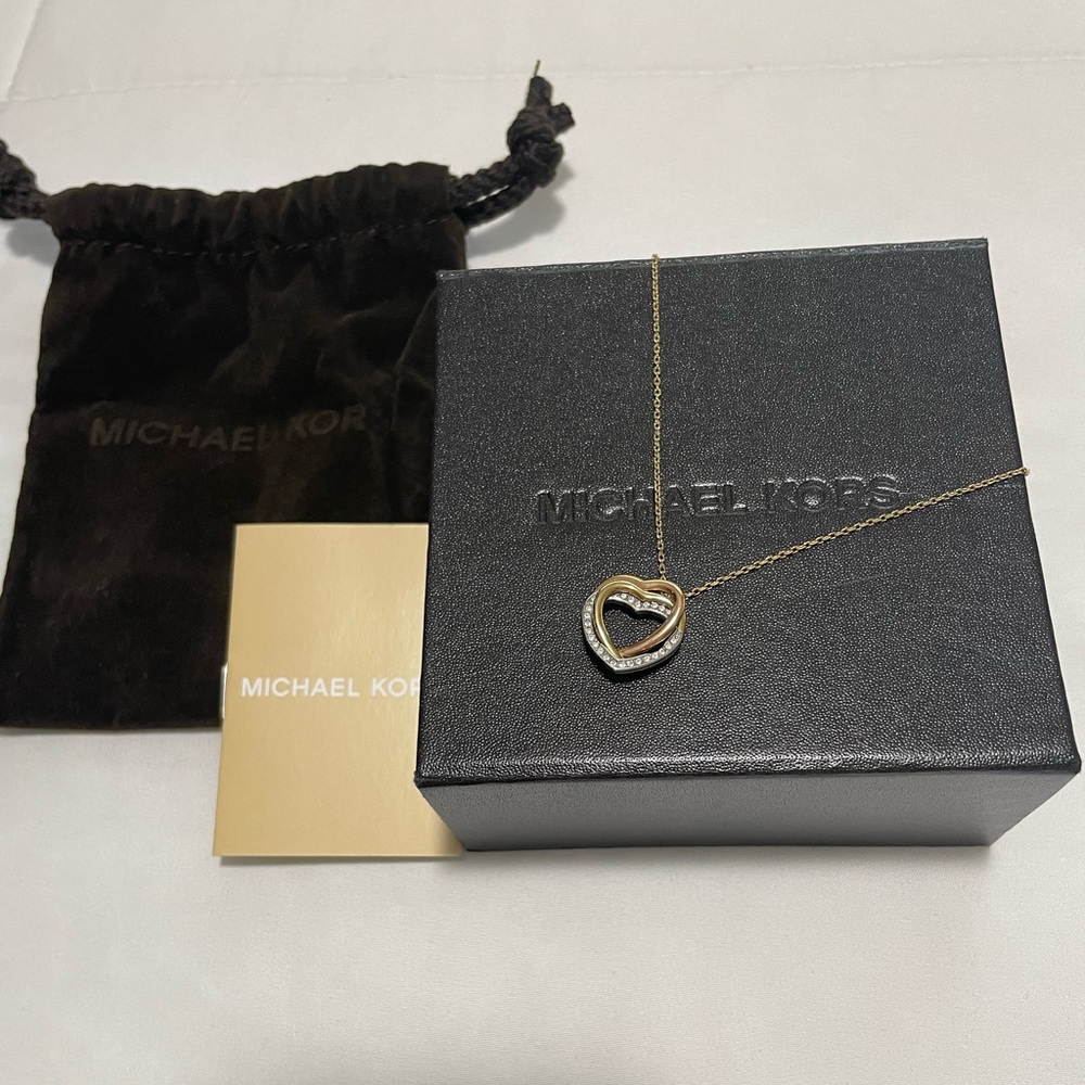Michale Kors Love Necklace Adjustable Chain (16-18in)